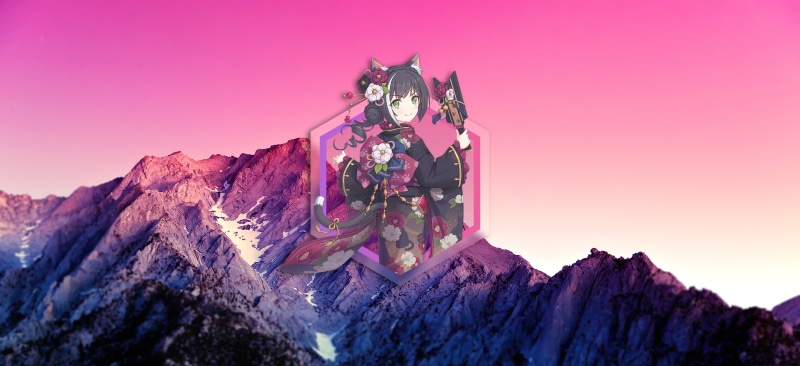 sunlight, sunset, 5K, sky, purple, picture-in-picture, mountain top, Kyaru (Princess Connect), mountains