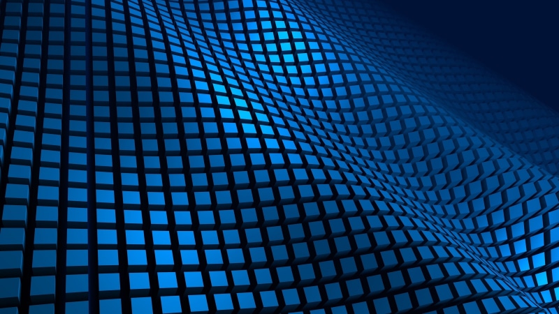 4K, line, 3d, checkered, wave, pattern, blue, net