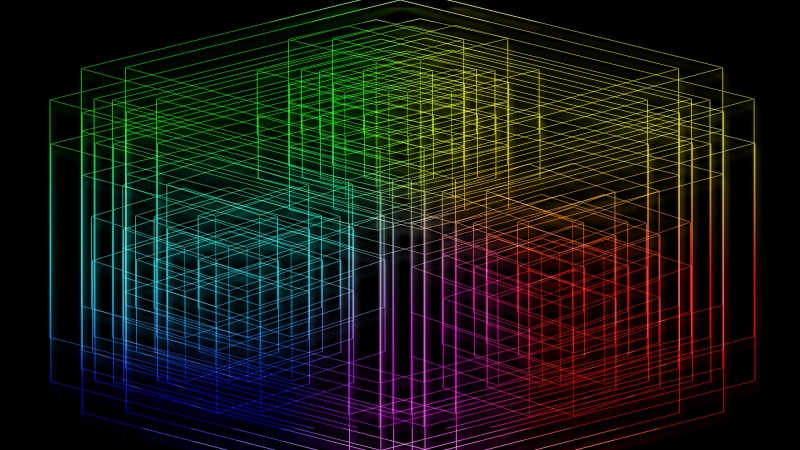 black background, glowing, technology, pattern, multi colored, colorful, lasers, creativity, lines, modern, illuminated, grid, design, full frame, no people