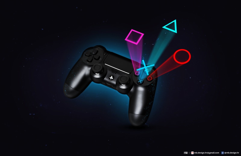PlayStation 4, 8K, Joystick, play, PlayStation, PSP
