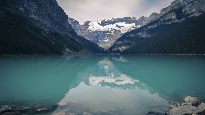 1080P, snowcapped mountain, pine tree, travel destinations, landscape, snow, desktop, beauty in nature, lake, mountain peak, water, system, windows, ice