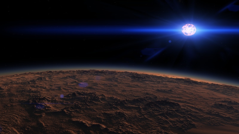 astronomical object, horizon, universe, glow, star, planet, space art, surface, 8K, 8k uhd, space, astronomy