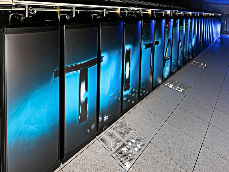 computations, titan, mainframe, oak ridge, no people, protection, rack, business, safety, connection, electrical equipment, technology, titan 3, data, security