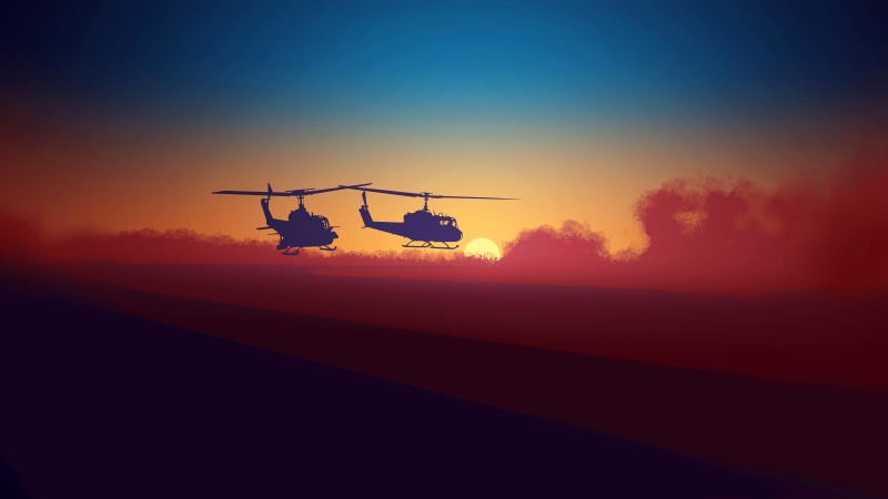 flight, airplane, 5k uhd, silhouette, air travel, dusk, 5K, sky, sunset, aircraft, helicopter, aviation, 5k