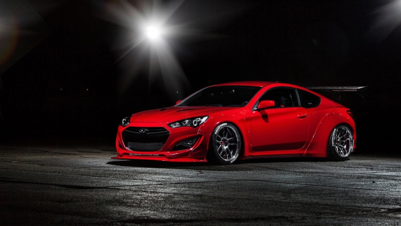 hyundai, genesis, red, concepts, coupe, cars, sema, 2K, 2014