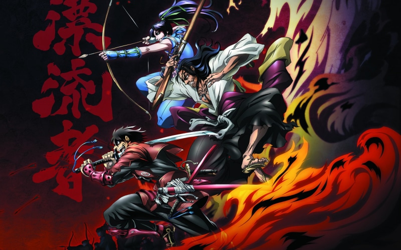Drifters, indoors, performance, female likeness, male likeness, Oda Nobunaga, paint, creativity, arts culture and entertainment, Cast, full length, multi colored