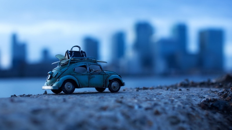 parking Lot, gray, architecture, Beetle, motor vehicle, traffic, single object, city Life, sports Car, miniature, cast, car, outdoors, selective focus