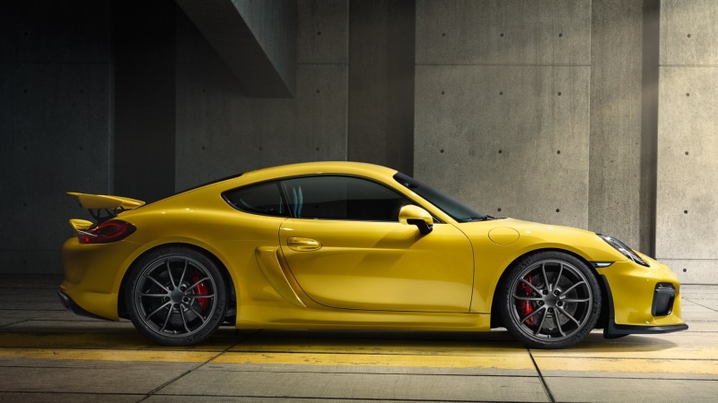 Car, 1080P, Vehicle, Porsche, Sport Car, Yellow Car, Porsche Cayman, Porsche Cayman GT4