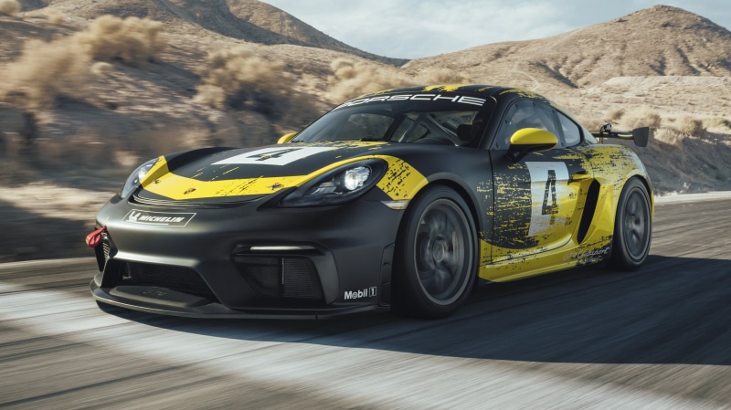 Racing, Black Car, Porsche, Car, Sport Car, Porsche 718 Cayman, Porsche 718 Cayman GT4 Clubsport, 1080P, Race Car