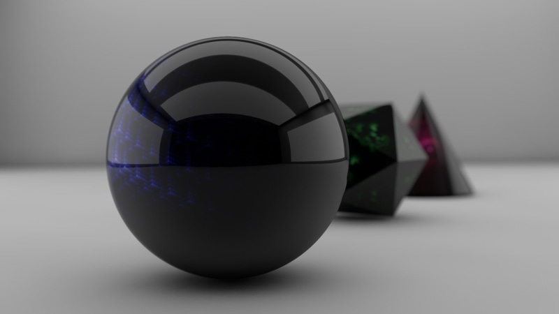 render, simple background, 1080P, sphere, black, Cinema 4D, 3D, ball, digital art, depth of field, reflection, CGI