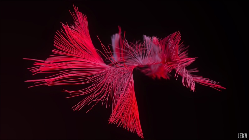 dark, new years eve, sky, event, nature, studio shot, indoors, Blender, 1080P, illustration, render, pink color, red, exploding, 3D, explosive, wire, close-up