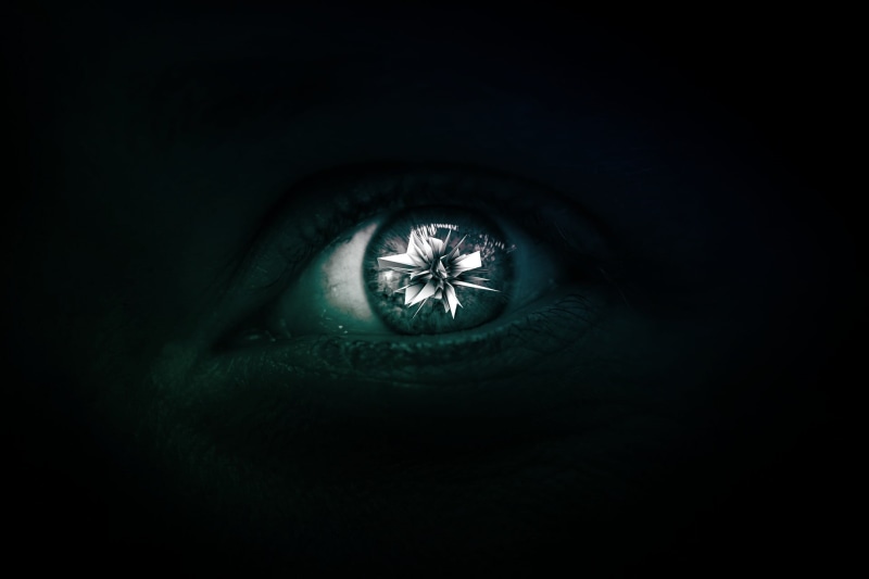 1080P, eyelash, beauty, close-up, sensory perception, looking, person, human eye, iris - eye, mystery, eyes, Cinema 4D, dark, human body part, beautiful woman
