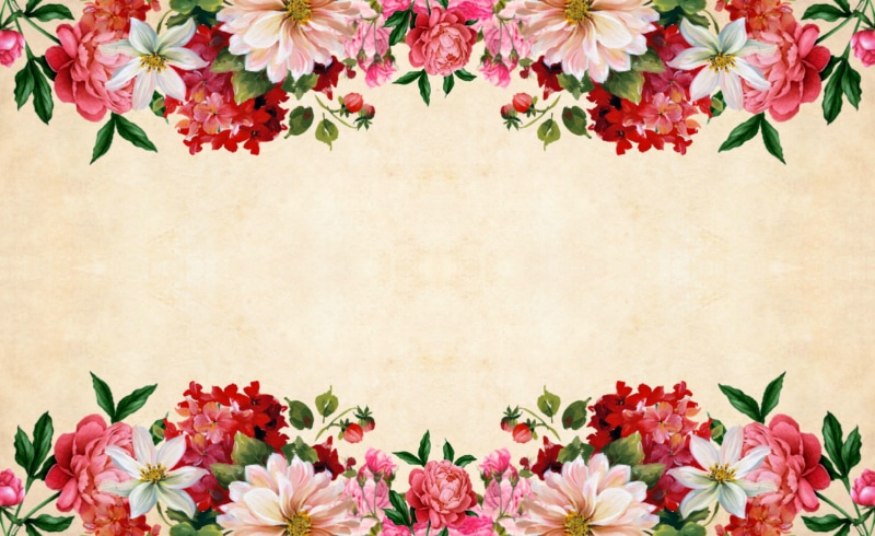 beauty in nature, vintage, plant, old, copy space, no people, retro styled, floral pattern, flower, floral, fall, paper, rustic, nature, decoupage, postcard