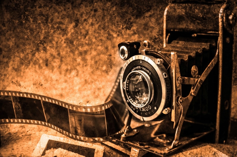 no people, camera - Photographic Equipment, abandoned, surface, retro, camera Film, taking pictures, zoom, retro Styled, 1080P, machinery, mode of transportation