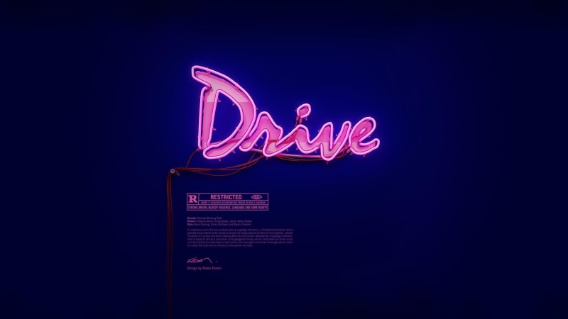 Ryan Gosling, Film posters, typography, Drive, movies, 1080P, neon, Drive (movie)