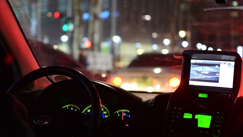 4K, night of korea, nightlife, republic of korea, car, driveway, railroad, vehicle interior, technology, illuminated, transportation, neon, driving, screen