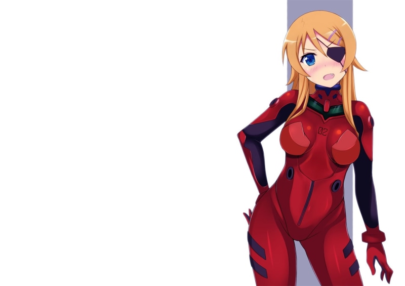 ga, art, neon genesis evangelion, neon, ni, ore, Kousaka Kirino, Cosplay, simple background, konna, Asuka Langley Soryu, imouto, genesis, anime, 720P