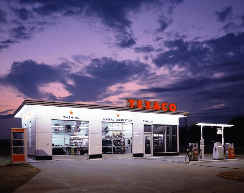communication, fuel pump, gas pump, no people, gas, america, evening light, architecture, texaco, sunset, clouds, racing stelle, text, capital letter, highsmith
