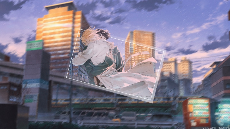 4K, BANANA FISH, Ash Lynx, anime, picture-in-picture, anime boys