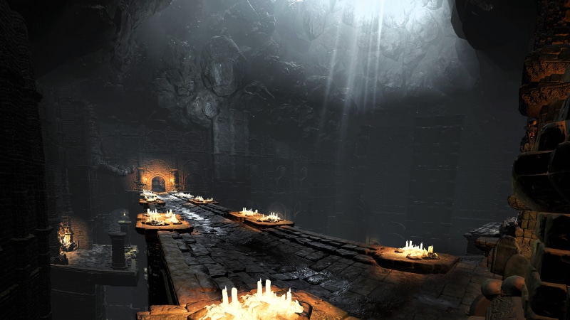 candle, illuminated, video games, burning, 4K, heat - temperature, architecture, tree, Dark Souls III, Dark Souls, plant, nature, winter, water, wood - material