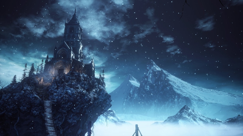nature, star - space, building, cloud - sky, cold temperature, night, dark souls iii 4k best computer, 4K, scenics - nature, no people, plant, outdoors