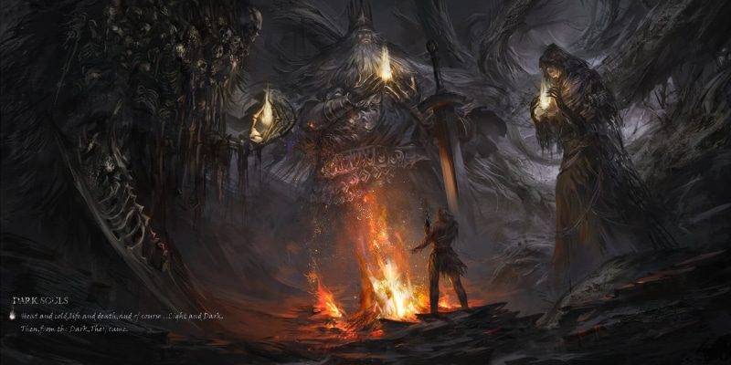 fantasy art, video game art, artwork, Gwyn (dark souls), Gravelord Nito, Dark Souls, Nito, 720P