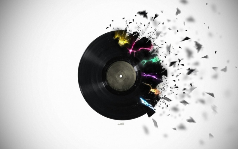 720P, exploding, tunes, music, abstract, white, colors, hd, record, fun