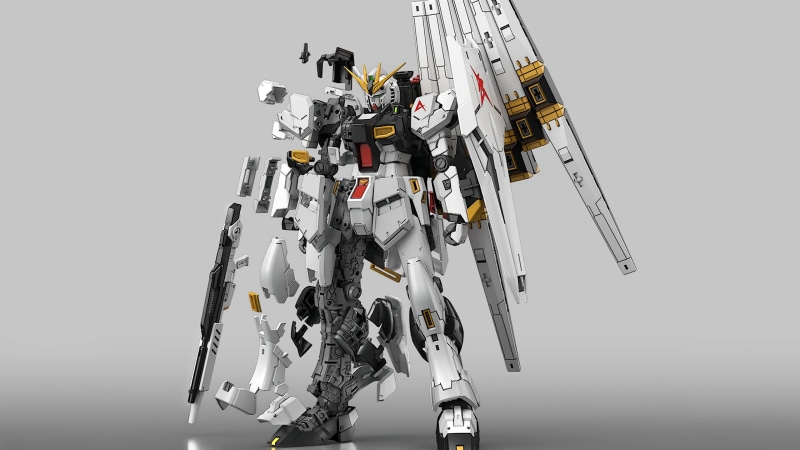 Exploded View, Amuro Ray, 2K, Universal Century, Gundam, Gunpla, Rx-93 v Gundam, Real-Grade, Bandai
