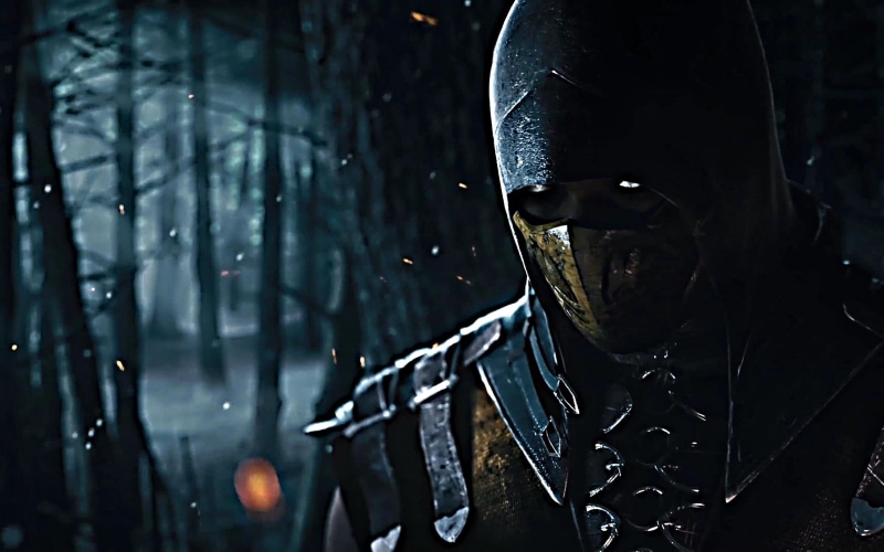 military, mask - Disguise, scorpion, warrior, Scorpion (character), front view, mask, adult, disguise, portrait, waist up, real people, video games, 2K