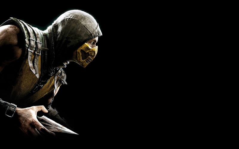 knife, scorpion, 1080P, hd, kombat, black, video games, mortal