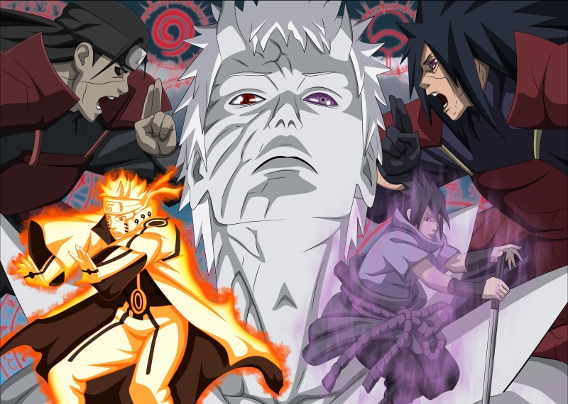 Hashirama Senju, sunlight, digital, Uchiha Madara, outdoors, Madara, halloween, celebration, sculpture, mask, furious, backgrounds, Akatsuki, abstract