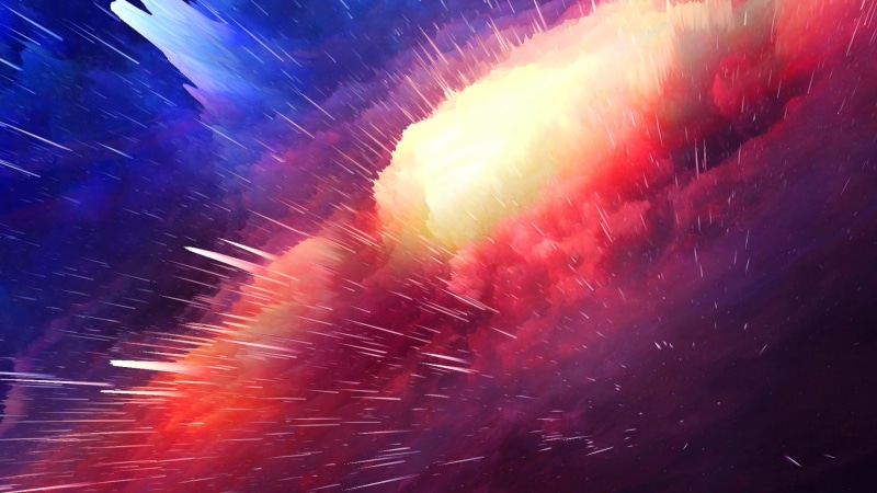 red, illuminated, colorful, exploding, outdoors, multi colored, beauty in nature, meteorite, explosion, close-up, pattern, multicolored, sky, blurred motion