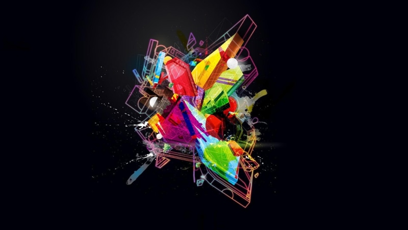 splashes, fragility, destruction, multicolored, vulnerability, copy space, still life, large group of objects, creativity, 3D, abstract, studio shot, water