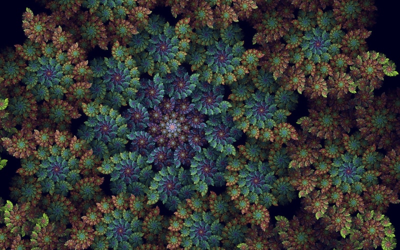 nature, fragility, digital art, high angle view, backgrounds, fractal, no people, plant, green color, brown, vulnerability, 1080P, land, green, beauty in nature