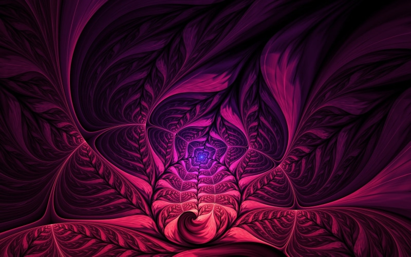 shape, fractal, blue, indoors, art and craft, digital, pink color, digital art, red, abstract, leaf, close-up, backgrounds, purple, no people
