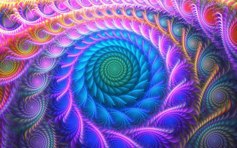 psychedelic, colorful, 1080P, abstract, fractal