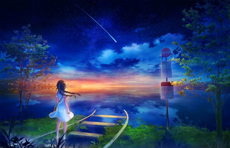 imagination, anime, abstract, sea, 1080P