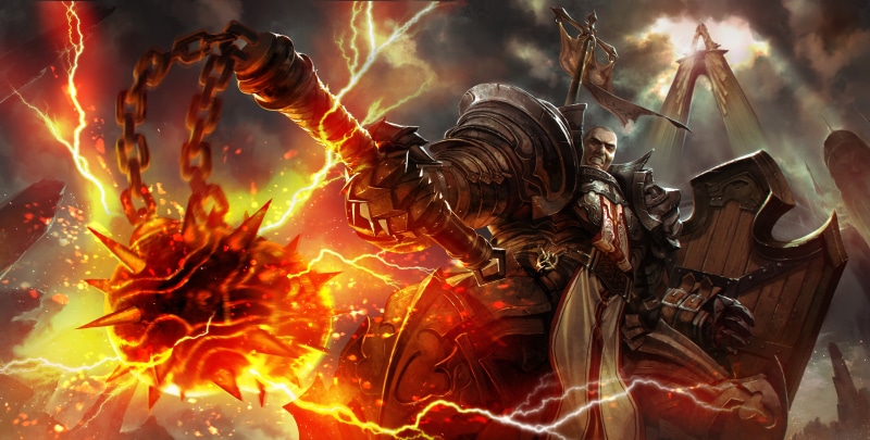4K, reaper of souls, Crusader, Diablo 3: Reaper of Souls, diablo 3, morgenstern, fire