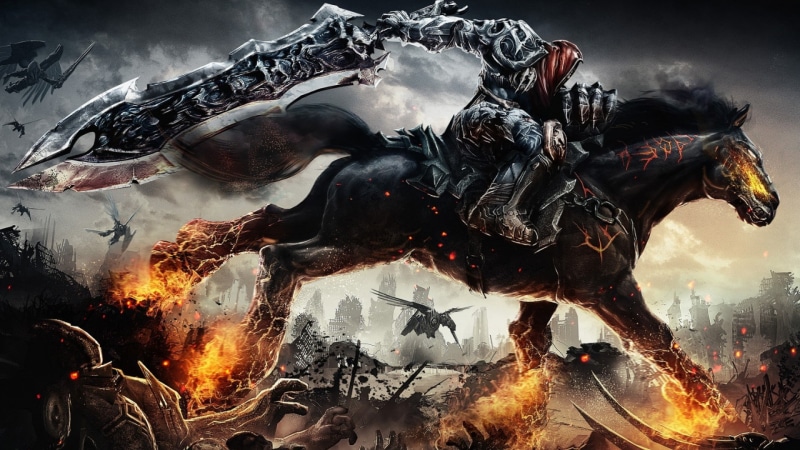 px, hell, war, DARKSIDERS, fantasy, Demon, Fire, games, final, 1080P, horse, anime, 1920x1080 px, fantasy art, art, Video Games, video, hd, apocalyptic