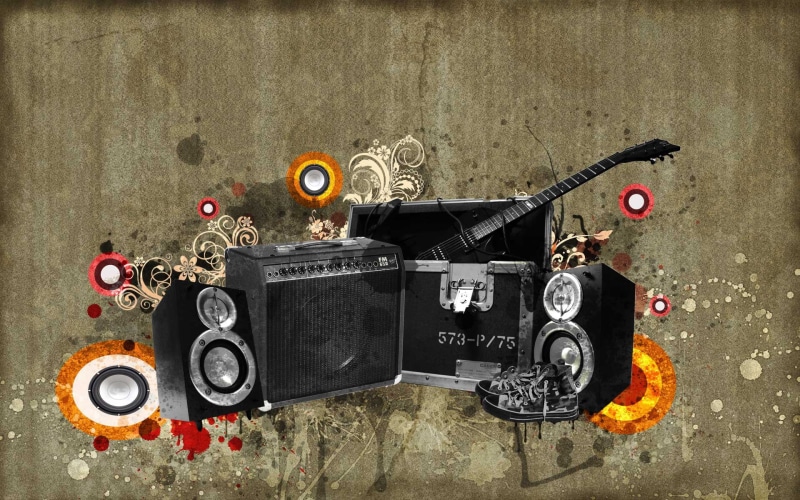 guitar, 1080P, music, speaker, amp, hd