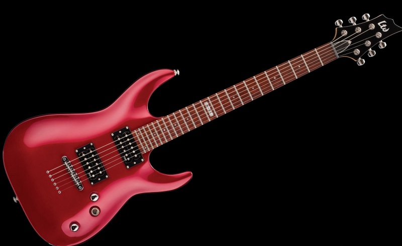 electricguitar, redguitar, 2K, red, Cool, Guitar, blackbackground, Design, instrument, Rock, Music, electric