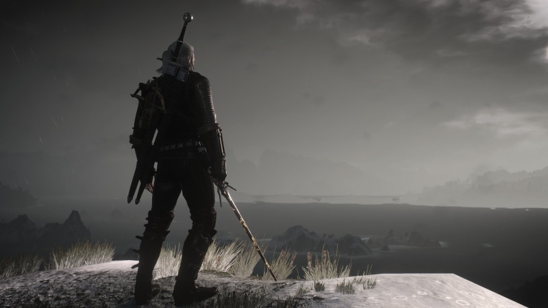 hd, representation, fog, non-urban scene, wild, px, animals, Geralt Of Rivia, human representation, mountain, x, water, full length, geralt, male likeness