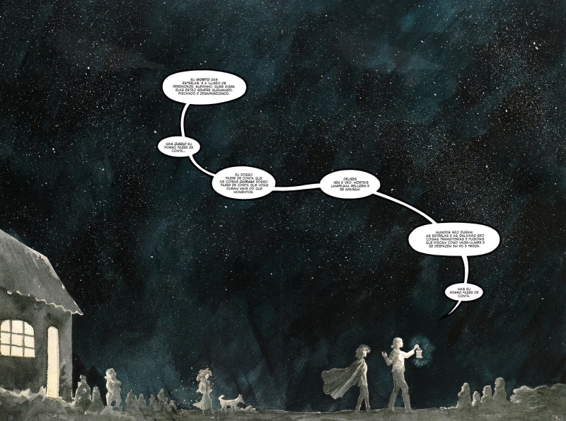 text, architecture, space, art and craft, outdoors, technology, no people, sign, Neil Gaiman, communication, Sandman, 2K, night, sky, Morpheus, astronomy