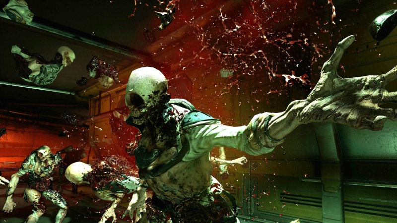 statue, sci, 4K, nature, male likeness, low angle view, people, Fighting, creature, indoors, fi, warrior, monster, shooter, artwork, architecture, series