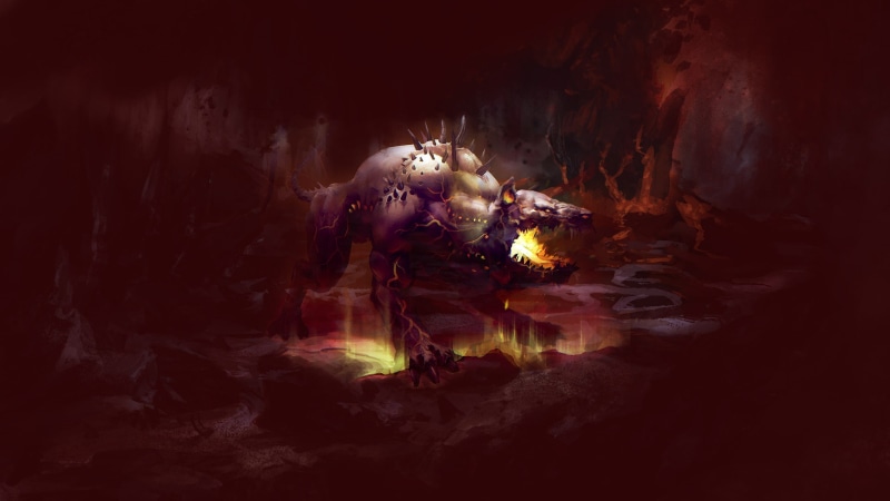 monster, fantasy, hound, creature, demon, 1080P, hell, dark