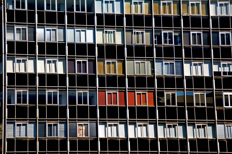low angle view, urban, in a row, multicolored, pattern, glass - Material, urban Scene, 5K, texture, natural texture, metal, architecture, outdoors, housing