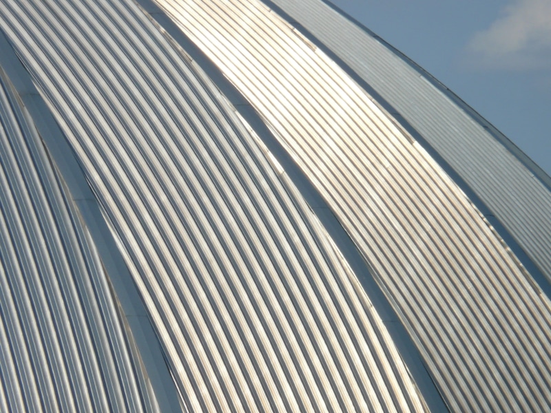 urban Scene, iron, blue, Shine, office building exterior, industry, no people, low angle view, sky, office Building, silver colored, window, day, Roof