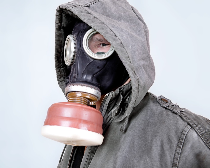 soldier, headshot, 1080P, one person, clothing, chemical, doomsday, inhalation, studio shot, uniform, isolated, helmet, warm clothing, looking at camera