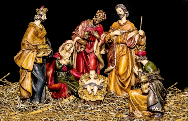 indoors, maria, christmas eve, christianity, sculpture, the past, joseph, no people, 4K, birth, holy three kings, christmas story, religion, art and craft