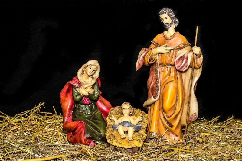 representation, birth, belief, no people, advent, human representation, creativity, christmas story, christmas, christmas crib figures, jesus child, hay